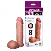 Фаллическая насадка для страпона UNICOCK 8  - 20 см. - LOVETOY (А-Полимер) - купить с доставкой в Бердске