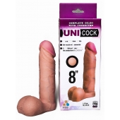 Фаллическая насадка для страпона UNICOCK 8  - 20 см. - LOVETOY (А-Полимер) - купить с доставкой в Бердске