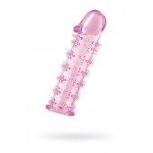 Розовая насадка на пенис с шипами - 12,5 см. - A-toys - в Бердске купить с доставкой