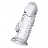 Прозрачная насадка на пенис с шипиками и коготком - 13,5 см. - A-toys - в Бердске купить с доставкой