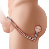 Кольцо на пенис с анальным стимулятором Stainless Steel Anal Hook   Cock Ring - BlueLine - в Бердске купить с доставкой