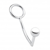 Кольцо на пенис с анальным стимулятором Stainless Steel Anal Hook   Cock Ring - BlueLine - в Бердске купить с доставкой