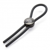 Тёмно-серое эрекционное кольцо с зажимом Again and Again Adjustable Cock Ring - Fifty Shades of Grey - в Бердске купить с доставкой