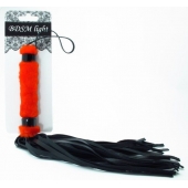 Нежная плеть с красным мехом BDSM Light - 43 см. - БДСМ Арсенал - купить с доставкой в Бердске