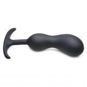 Черный массажер простаты с утяжелителями Premium Silicone Weighted Prostate Plug Large - 18,8 см. - XR Brands - в Бердске купить с доставкой