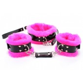 Набор с розовым мехом BDSM Light - БДСМ Арсенал - купить с доставкой в Бердске