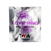 Фиолетовое виброкольцо с двумя вибропульками - Toyfa Basic - в Бердске купить с доставкой