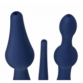 Набор из 3 универсальных насадок для анального душа Universal 3 Piece Silicone Enema Attachment Set - XR Brands - купить с доставкой в Бердске