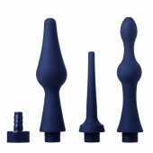 Набор из 3 универсальных насадок для анального душа Universal 3 Piece Silicone Enema Attachment Set - XR Brands - купить с доставкой в Бердске
