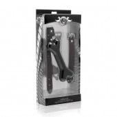 Черный кляп в форме косточки Hound Adjustable Dog Bone Gag - XR Brands - купить с доставкой в Бердске