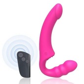 Розовый безремневой страпон Straples Strap-On Dildo - Erokay - купить с доставкой в Бердске