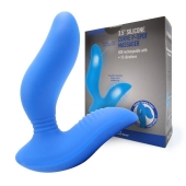 Синий вибромассажер простаты 3,5’’ Curve P-spot Massager - 12 см. - Erokay - в Бердске купить с доставкой