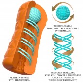 Оранжевый мастурбатор Victoria - Baile - в Бердске купить с доставкой