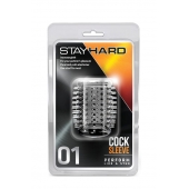 Прозрачная насадка с шипами STAY HARD COCK SLEEVE 01 CLEAR - Blush Novelties - в Бердске купить с доставкой