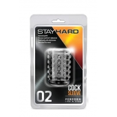 Прозрачная насадка на пенис с шишечками STAY HARD COCK SLEEVE 02 CLEAR - Blush Novelties - в Бердске купить с доставкой