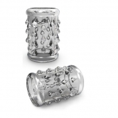 Прозрачная насадка с капельками STAY HARD COCK SLEEVE 05 CLEAR - Blush Novelties - в Бердске купить с доставкой