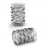 Прозрачная насадка с объёмными чёрточками STAY HARD COCK SLEEVE 06 CLEAR - Blush Novelties - в Бердске купить с доставкой