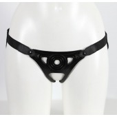 Черный пояс унисекс с коннектором - LOVETOY (А-Полимер) - купить с доставкой в Бердске