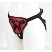 Красный пояс с двумя типами фиксации насадок - LOVETOY (А-Полимер) - купить с доставкой в Бердске