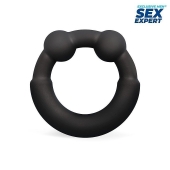 Черное эрекционное силиконовое кольцо - Sex Expert - в Бердске купить с доставкой