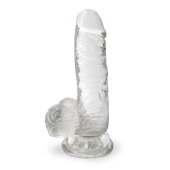 Прозрачный фаллоимитатор на присоске - 15 см. - Erowoman-Eroman