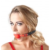 Силиконовый кляп-шар на чёрных ремешках Red Gag silicone - Orion - купить с доставкой в Бердске