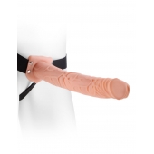 Фаллопротез телесного цвета Hollow Strap-On - 29 см. - Pipedream - купить с доставкой в Бердске