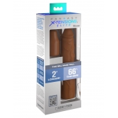 Коричневая насадка на член 2  Silicone X-tension - 20,3 см. - Pipedream - в Бердске купить с доставкой