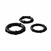 Набор из 3 черных эрекционных колец Babooom Ring Set - Adrien Lastic - в Бердске купить с доставкой