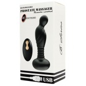 Черный массажер простаты с вибрацей и возвратно-поступательными движениями - Boys of Toys - в Бердске купить с доставкой