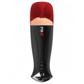 Телесный мастурбатор-вагина в черной колбе с вибрацией Fuck-O-Matic Pro XL - Pipedream - в Бердске купить с доставкой