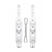 Белые узкие наручники-браслеты со скруглёнными углами - Pecado - купить с доставкой в Бердске