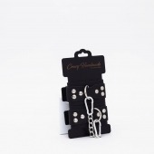 Черные кожаные оковы с регулируемыми ремешками - Crazy Handmade - купить с доставкой в Бердске