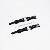 Черные кожаные наручники с кольцом - Crazy Handmade - купить с доставкой в Бердске