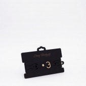 Черный кожаный ошейник с золотистой фурнитурой - Crazy Handmade - купить с доставкой в Бердске