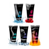 Набор из 5 лубрикантов JUJU (увлажняющий, Hot+, Long, Anal, малина) - JuJu - купить с доставкой в Бердске