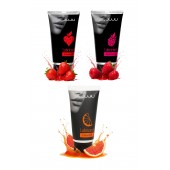 Набор из 3 съедобных лубрикантов JUJU (клубника, малина, грейпфрут) - JuJu - купить с доставкой в Бердске