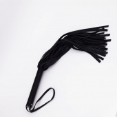 Черный кожаный флоггер - 45 см. - Crazy Handmade - купить с доставкой в Бердске