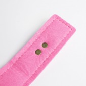 Черно-розовый ошейник с золотистой фурнитурой - Crazy Handmade - купить с доставкой в Бердске