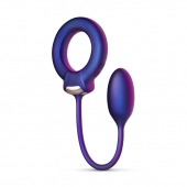 Фиолетовое эрекционное виброкольцо с анальным шариком Eclipse - ONE DC B.V. - в Бердске купить с доставкой