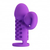 Фиолетовая вибронасадка с клиторальным отростком Harden - Baile - в Бердске купить с доставкой