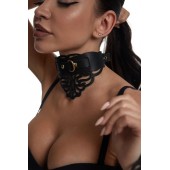 Фигурный чокер с узорами и золотистой фурнитурой - Crazy Handmade - купить с доставкой в Бердске