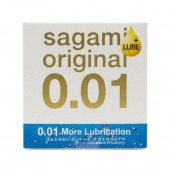 Увлажнённый презерватив Sagami Original 0.01 Extra Lub - 1 шт. - Sagami - купить с доставкой в Бердске