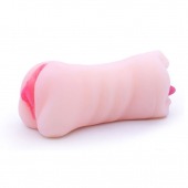 Телесный двусторонний мастурбатор - вагина и ротик - Boys of Toys - в Бердске купить с доставкой