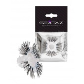 Эластичное эрекционное кольцо с черными «ресничками» - Sextaz - в Бердске купить с доставкой