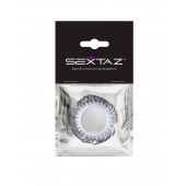 Эластичное эрекционное колечко с черными «ресничками» - Sextaz - в Бердске купить с доставкой
