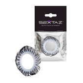 Эластичное эрекционное колечко с черными «ресничками» - Sextaz - в Бердске купить с доставкой