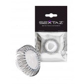 Эластичное эрекционное кольцо с длинными черными «ресничками» - Sextaz - в Бердске купить с доставкой