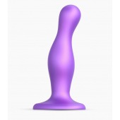 Фиолетовая насадка Strap-On-Me Dildo Plug Curvy size M - Strap-on-me - купить с доставкой в Бердске