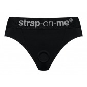 Черные трусики для насадок Heroine Lingerie Harness - size XL - Strap-on-me - купить с доставкой в Бердске